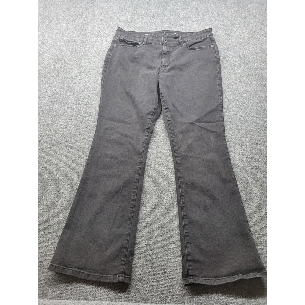 St. Johns Bay Womens‎ Black Bootcut Jeans Size 18 Repreve Recycled Stretch Denim